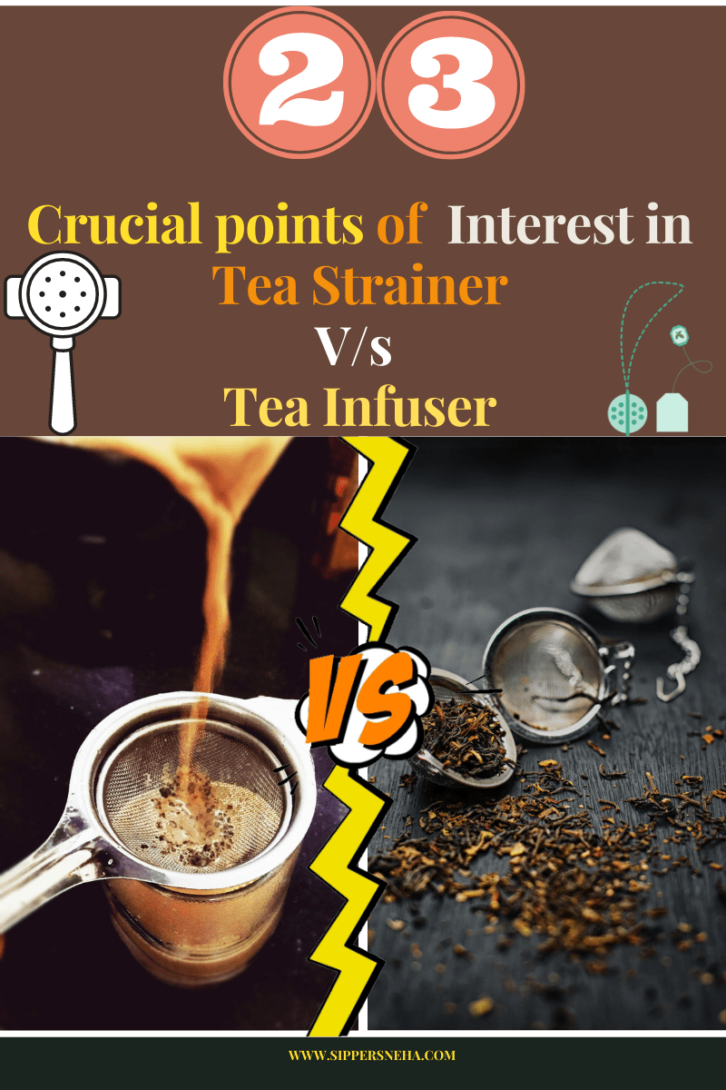 Tea strainer versus tea infuser-23 prime differences to consider